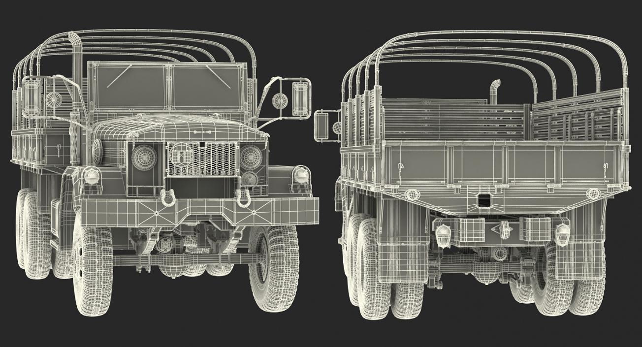 US Army WWII Rigged Trucks Collection 3D