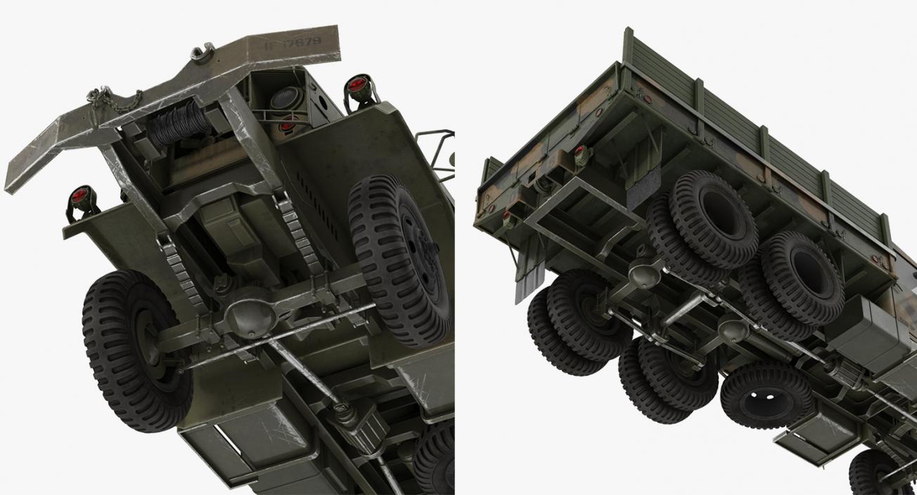 US Army WWII Rigged Trucks Collection 3D