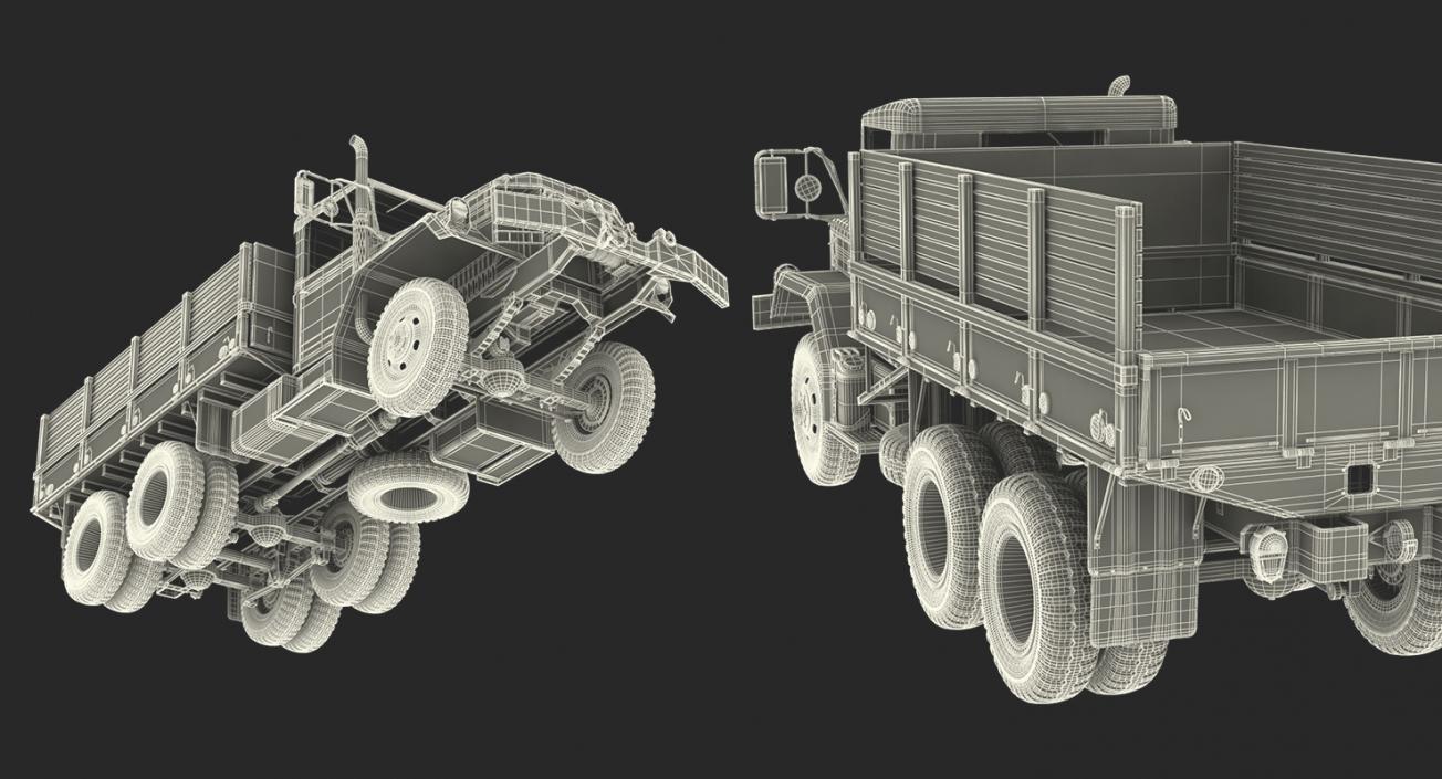 US Army WWII Rigged Trucks Collection 3D