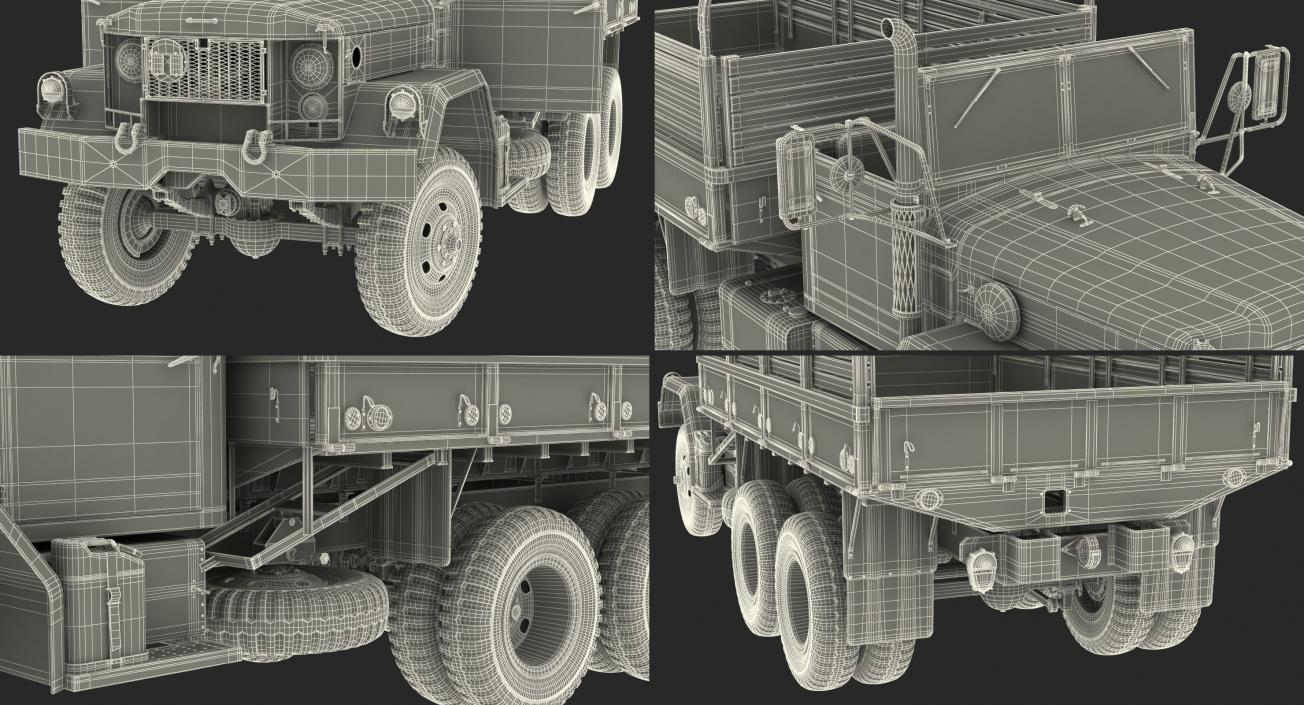 US Army WWII Rigged Trucks Collection 3D