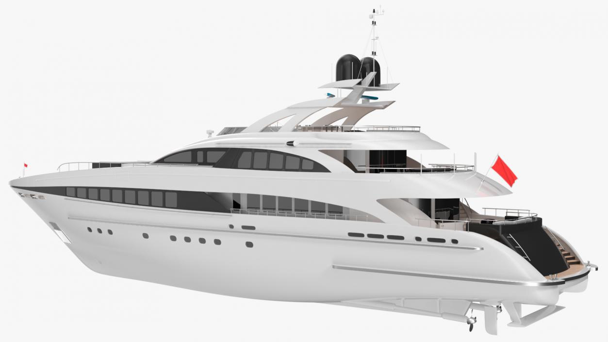 3D Luxury Motor Mega Yacht model