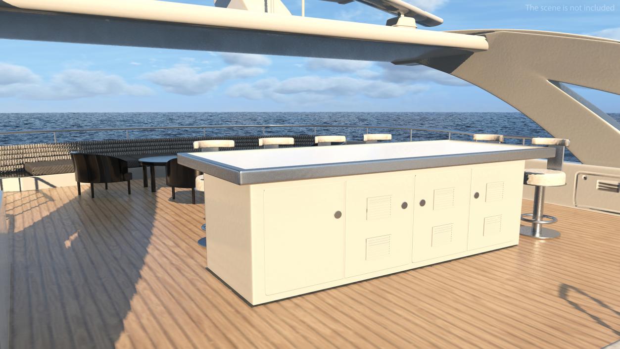 3D Luxury Motor Mega Yacht model