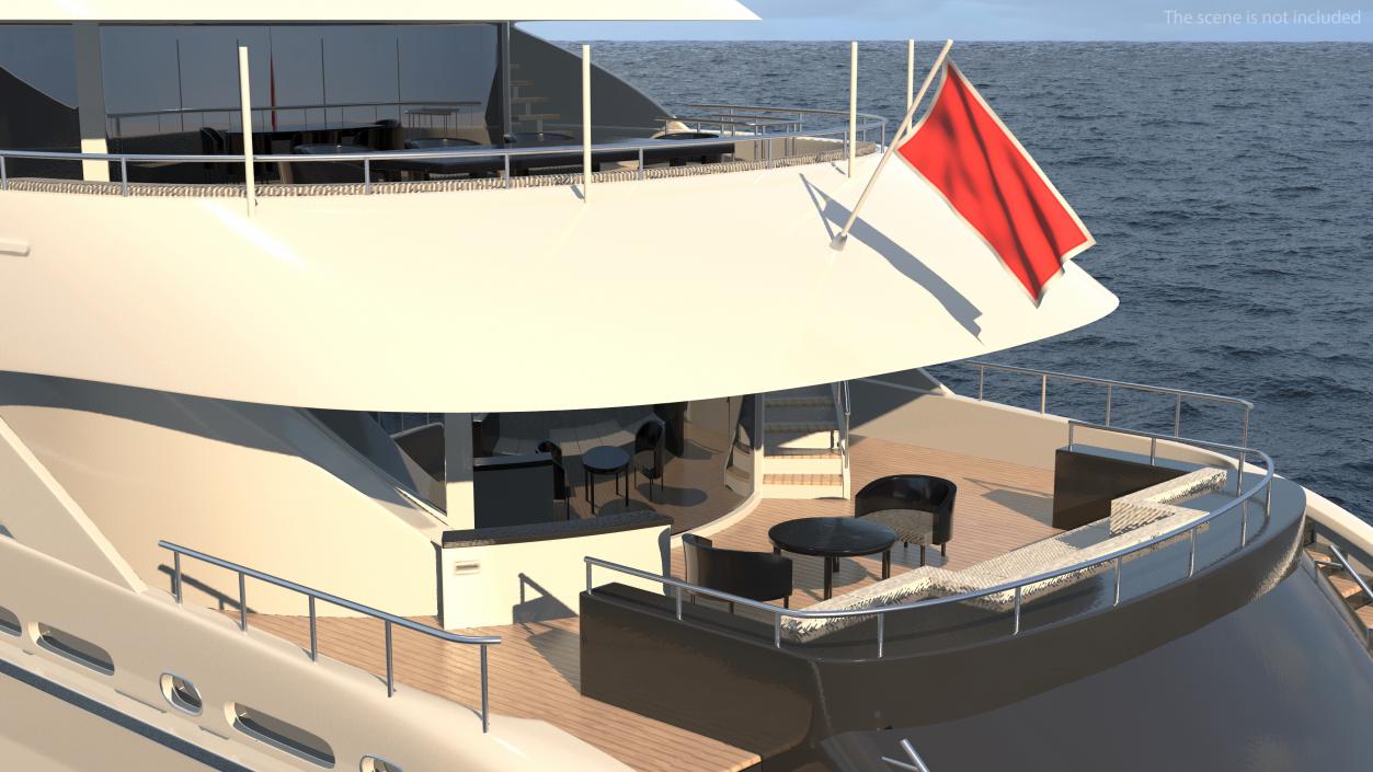 3D Luxury Motor Mega Yacht model