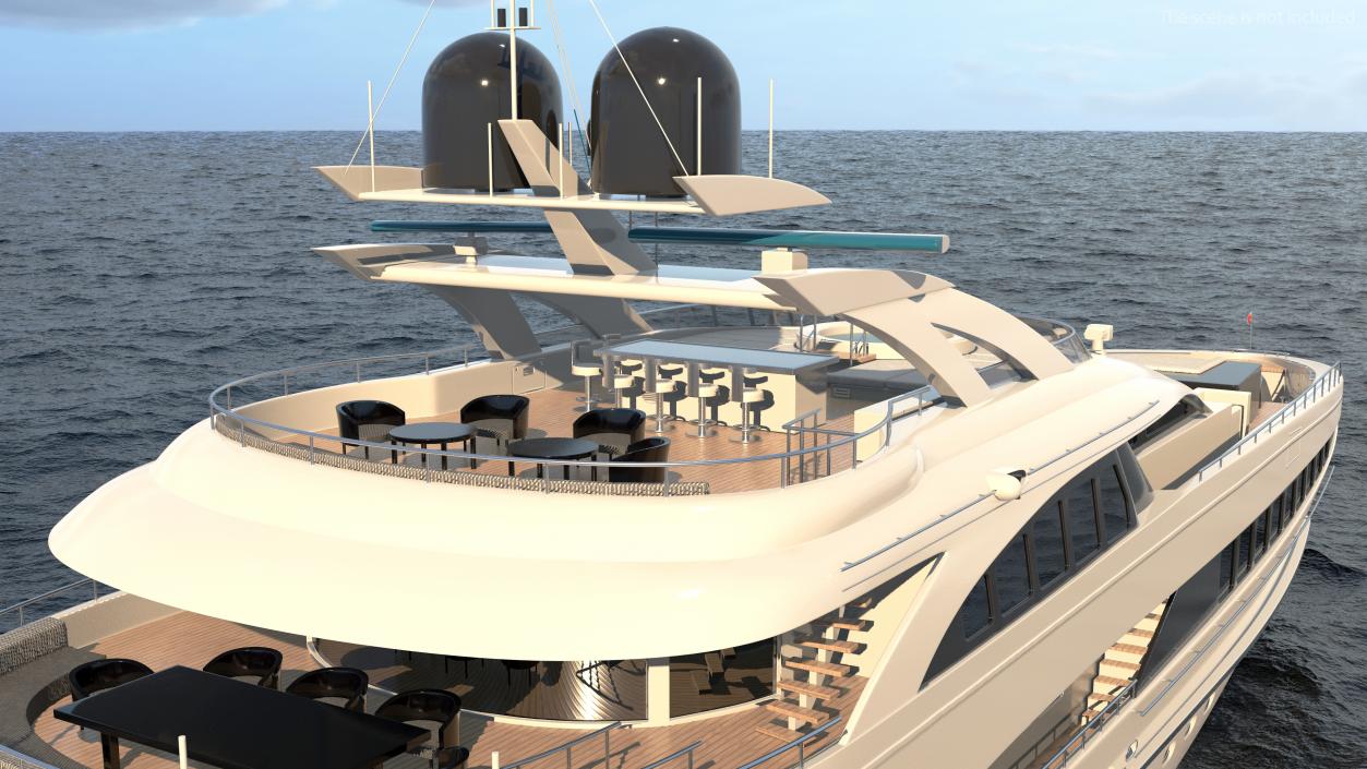 3D Luxury Motor Mega Yacht model