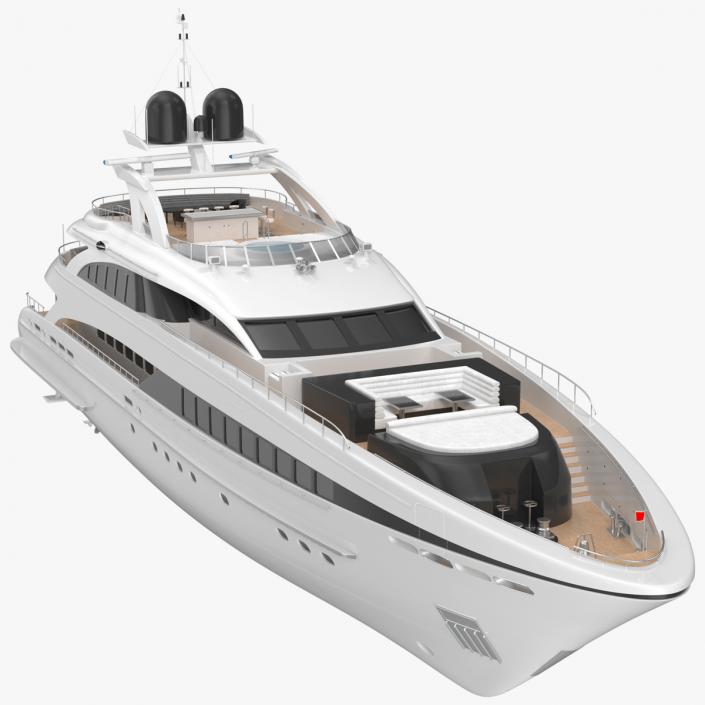 3D Luxury Motor Mega Yacht model