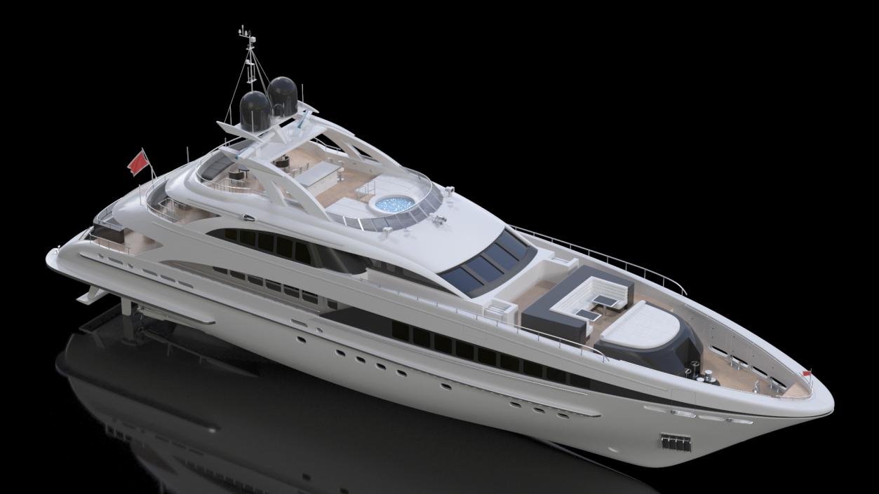 3D Luxury Motor Mega Yacht model