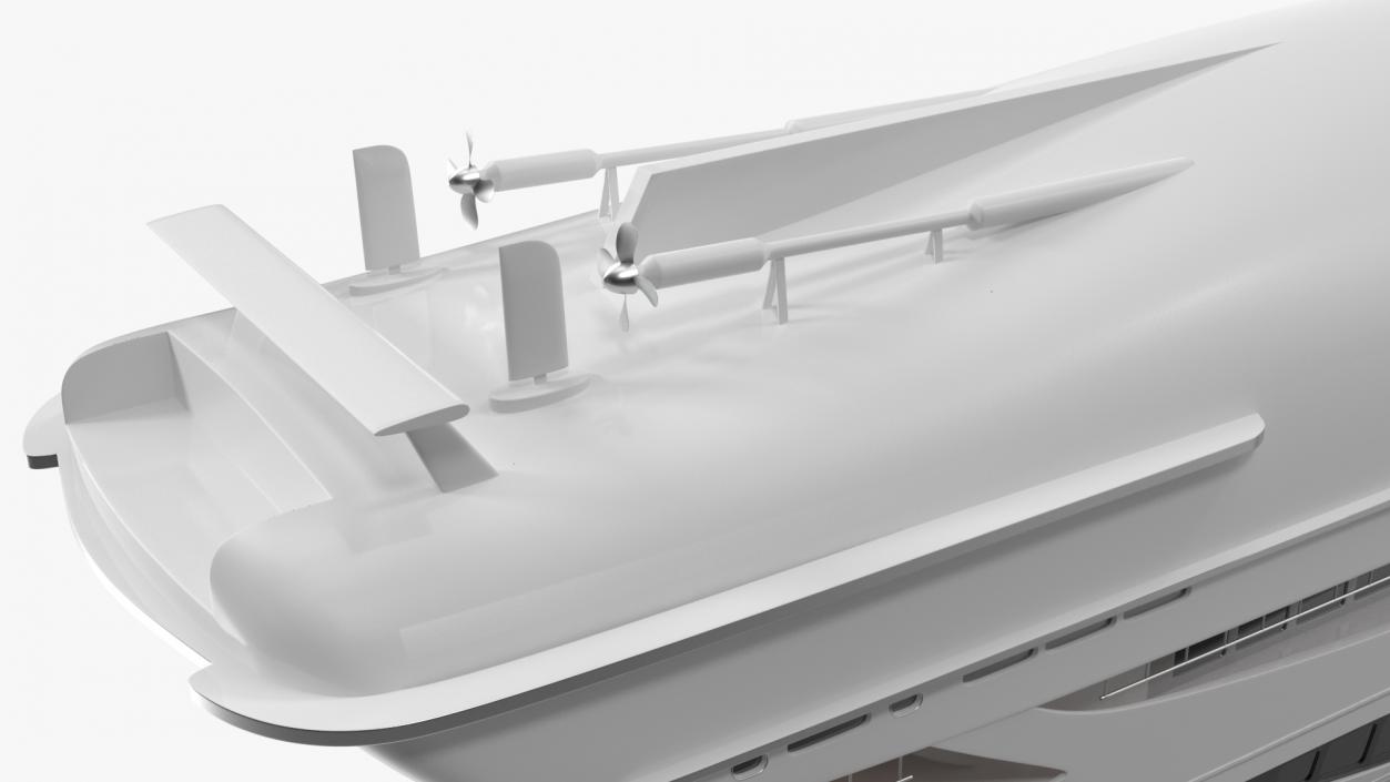 3D Luxury Motor Mega Yacht model