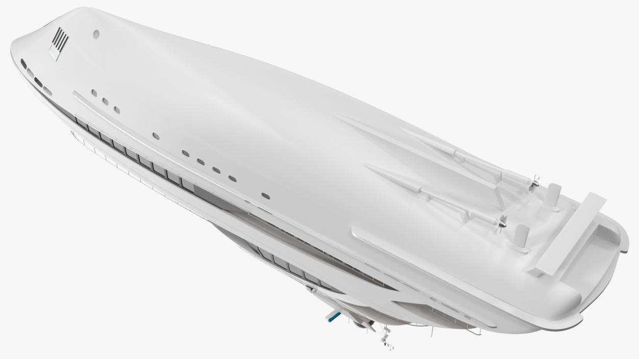 3D Luxury Motor Mega Yacht model