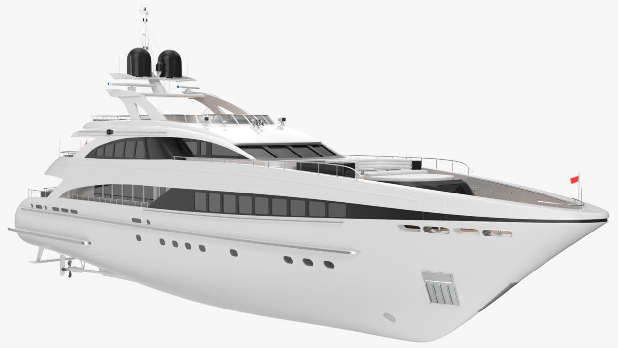 3D Luxury Motor Mega Yacht model