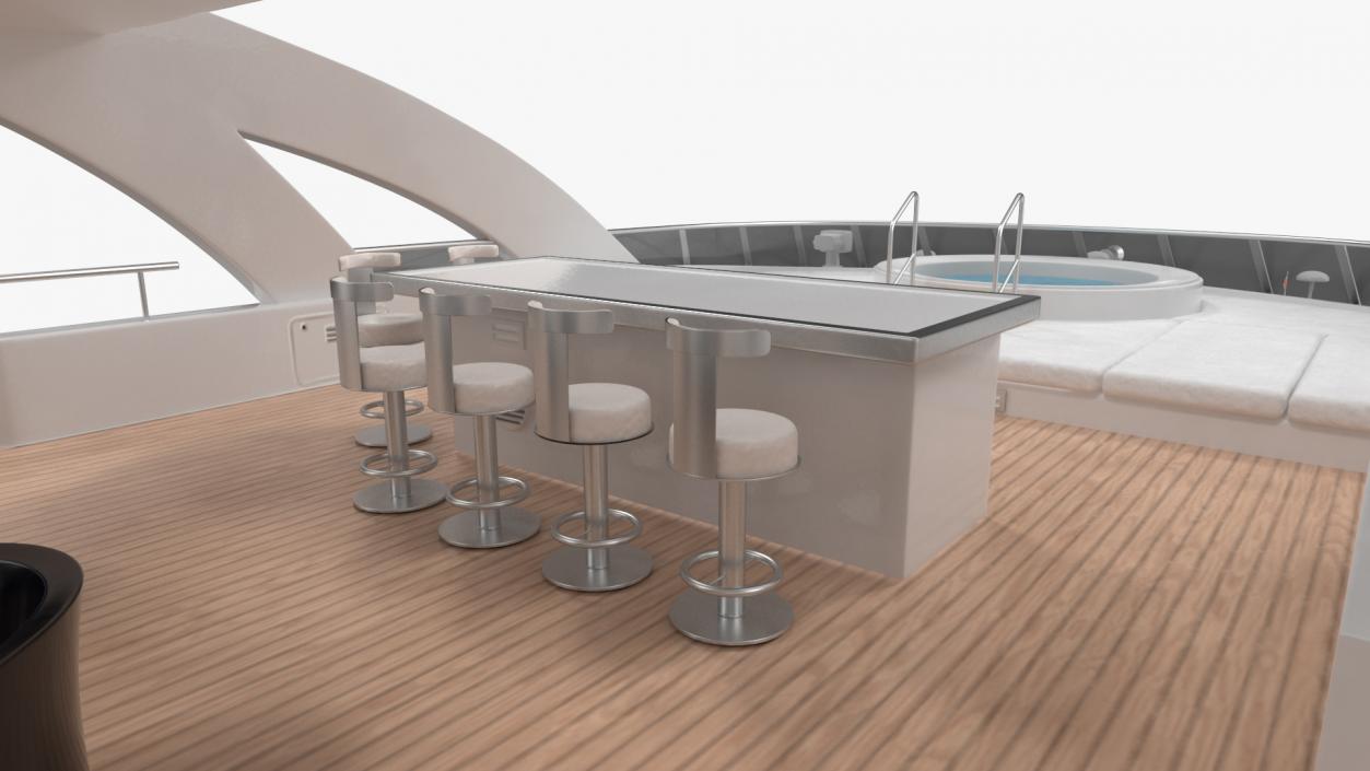 3D Luxury Motor Mega Yacht model