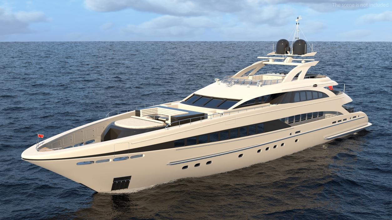 3D Luxury Motor Mega Yacht model