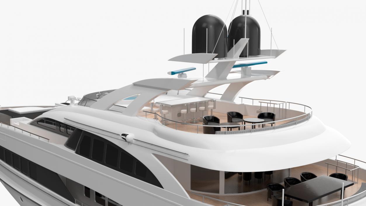 3D Luxury Motor Mega Yacht model