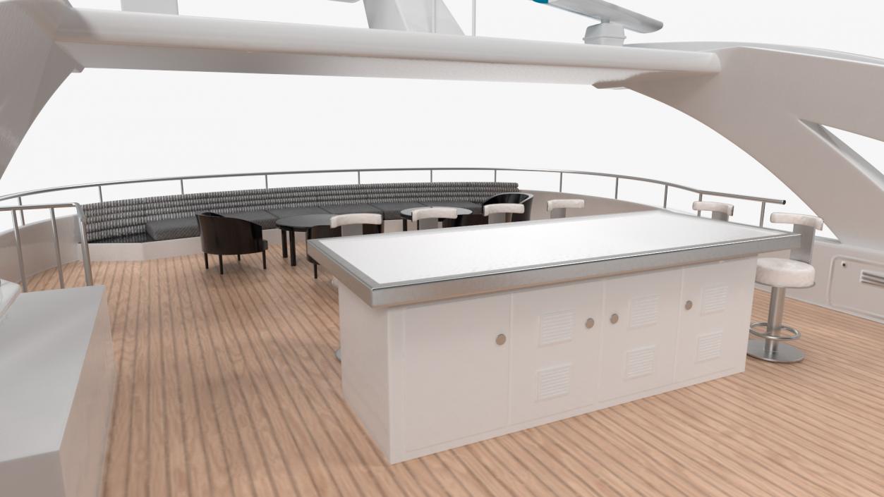 3D Luxury Motor Mega Yacht model