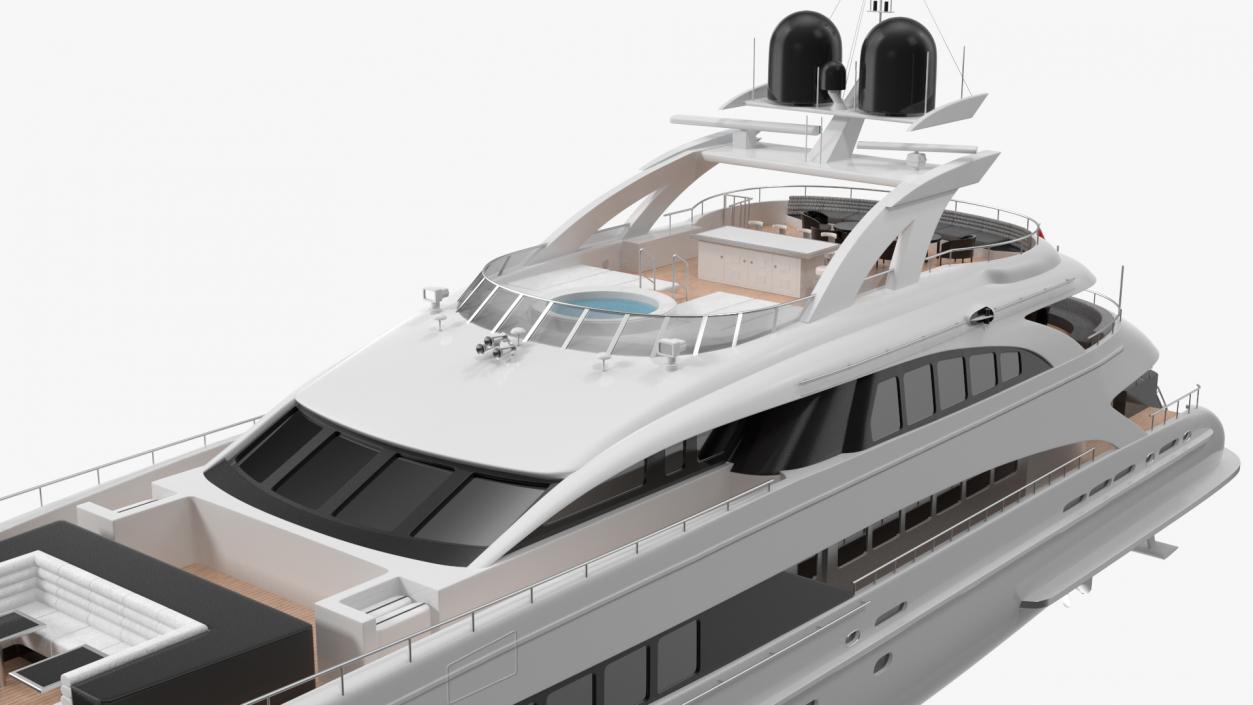 3D Luxury Motor Mega Yacht model