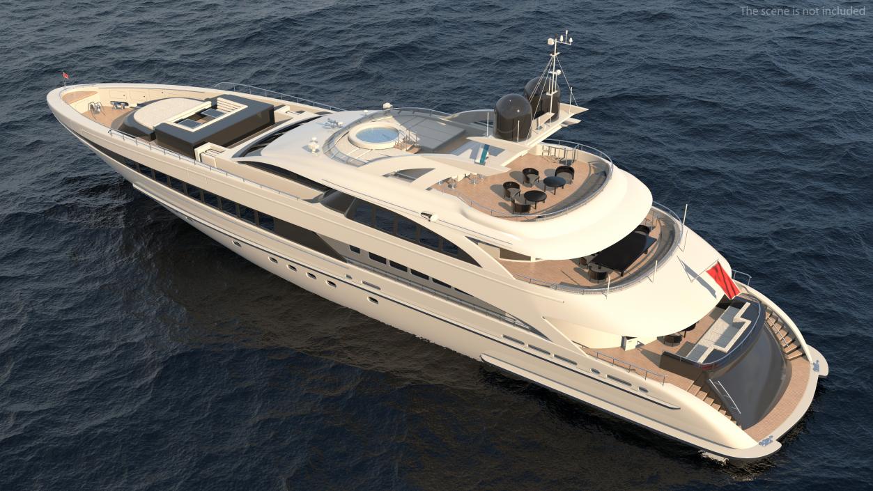 3D Luxury Motor Mega Yacht model