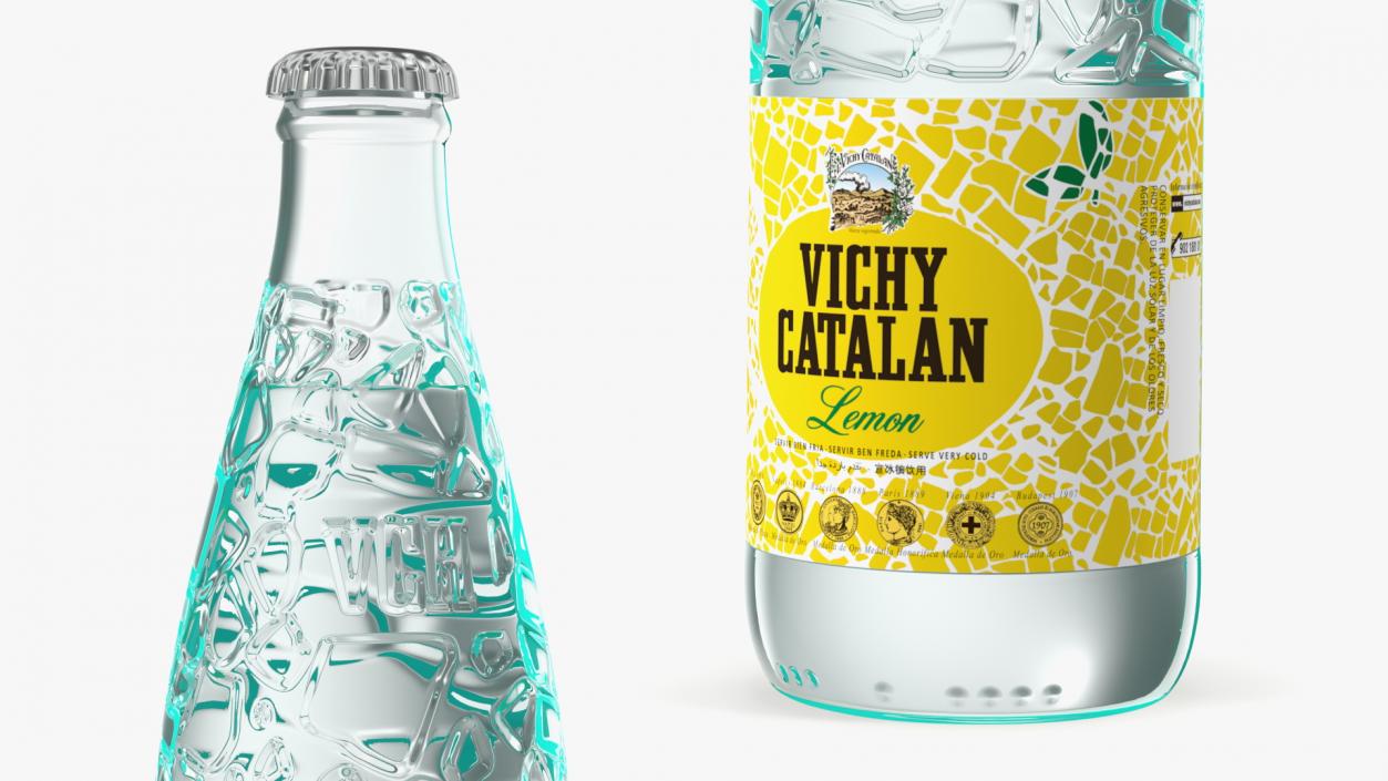 3D Mineral Water Vichy Catalan Lemon model