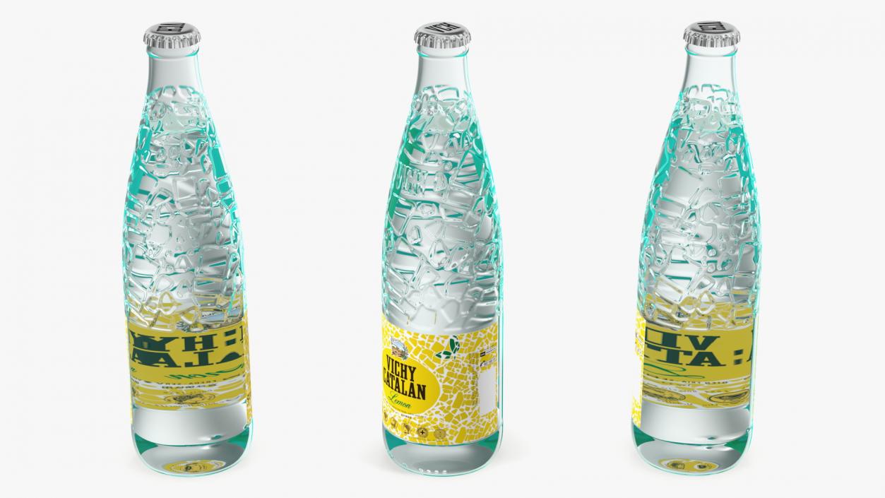 3D Mineral Water Vichy Catalan Lemon model