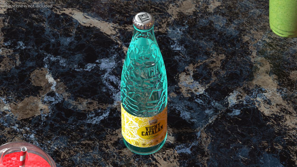 3D Mineral Water Vichy Catalan Lemon model