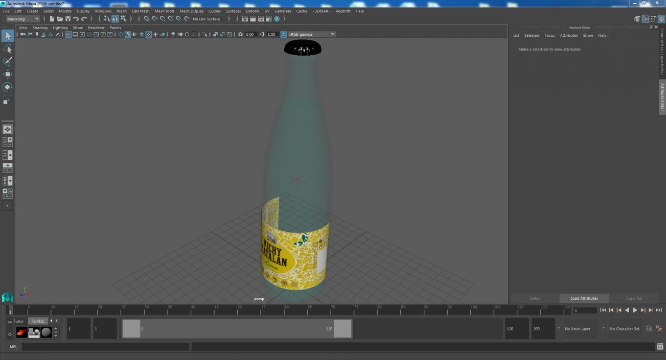 3D Mineral Water Vichy Catalan Lemon model