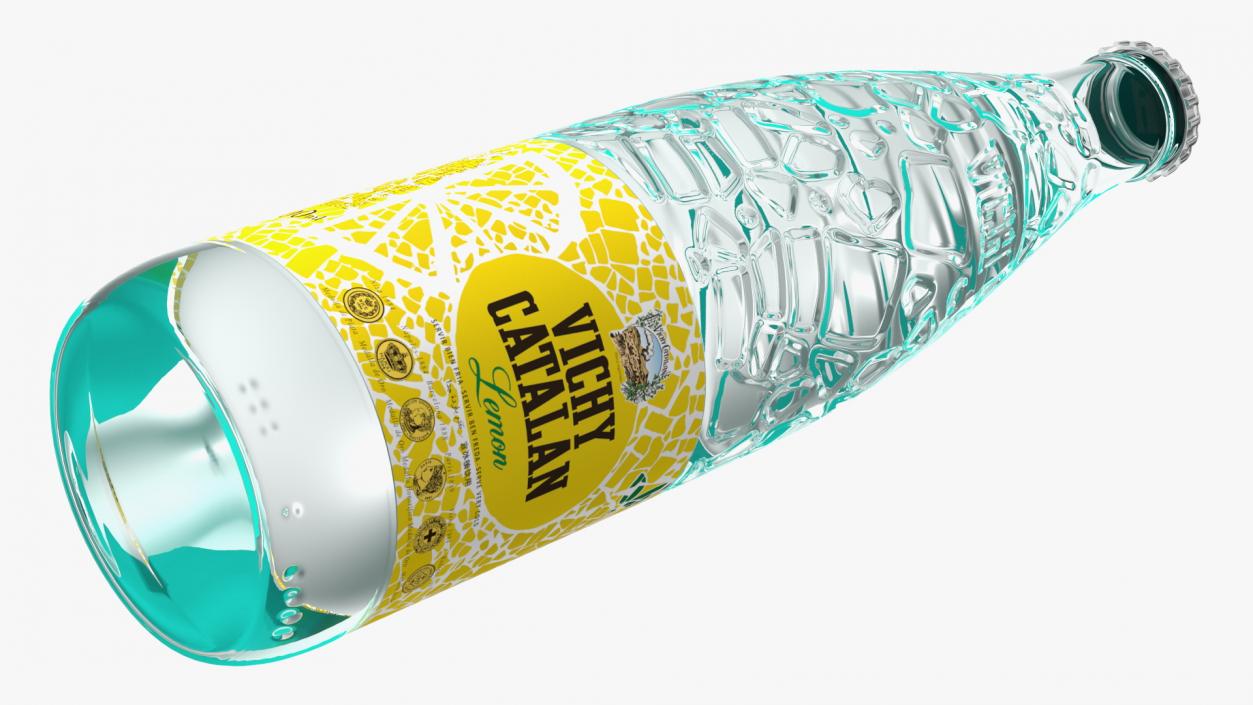 3D Mineral Water Vichy Catalan Lemon model