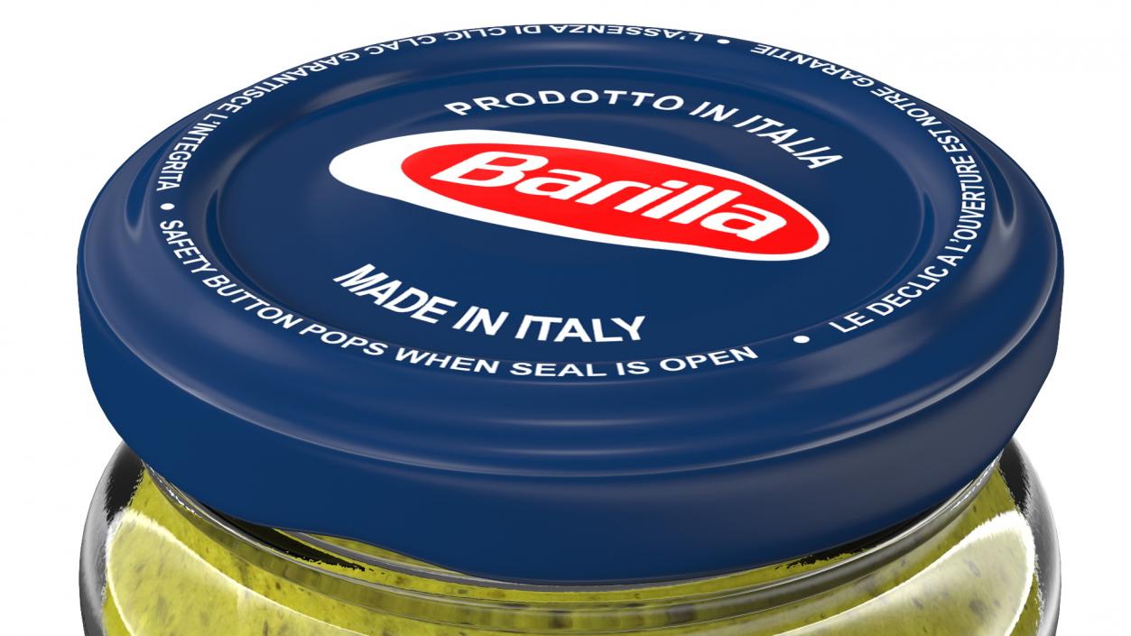 3D model Barilla Genovese Pesto Sauce 190 ml