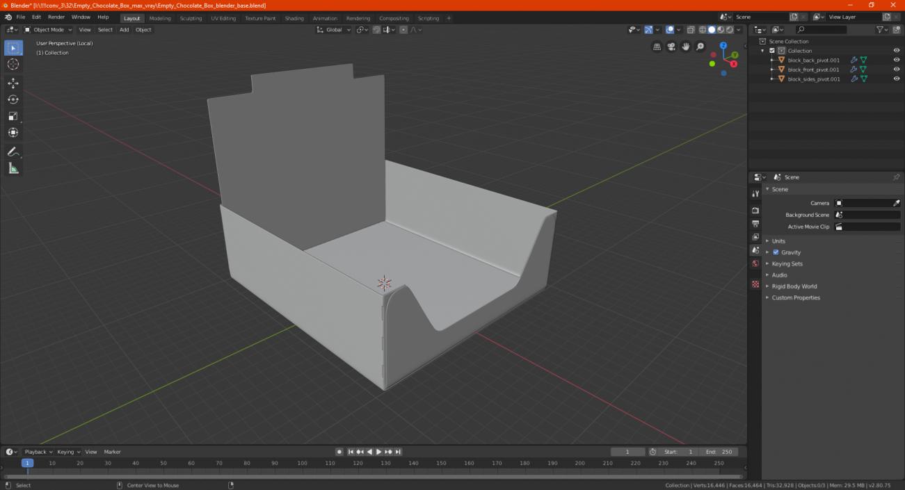 Empty Chocolate Box 3D model