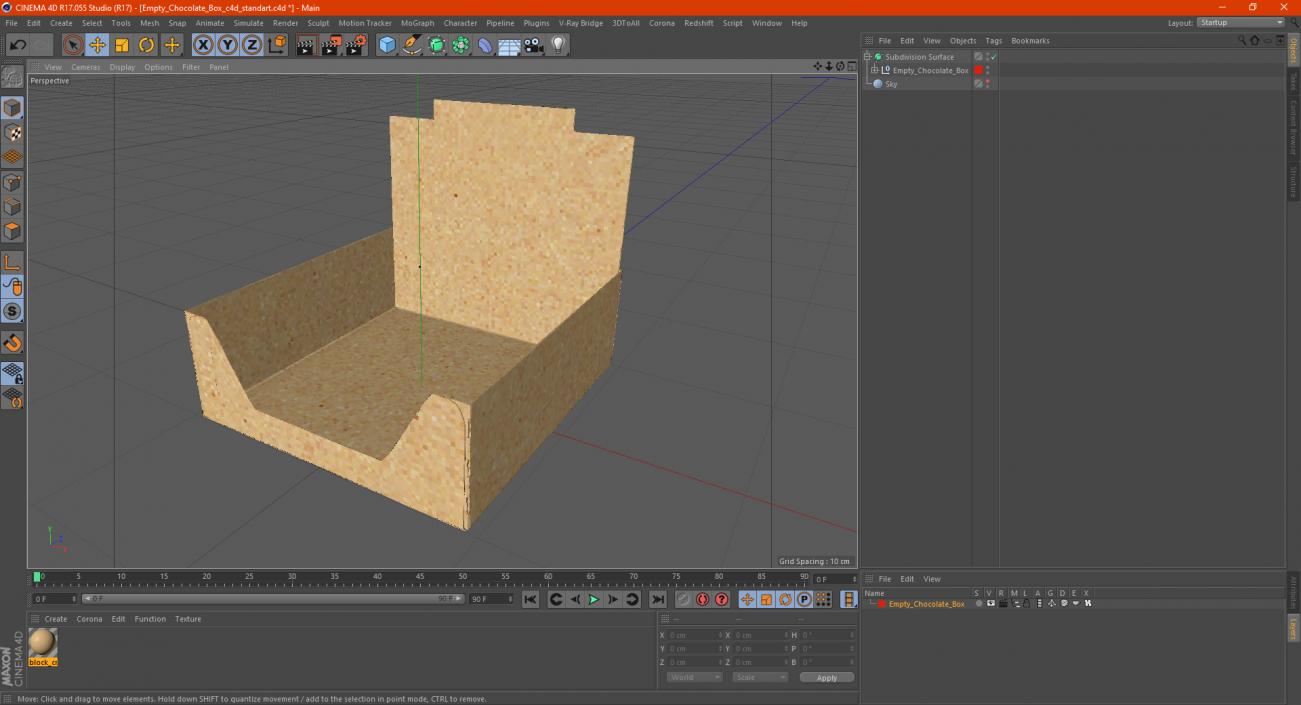 Empty Chocolate Box 3D model