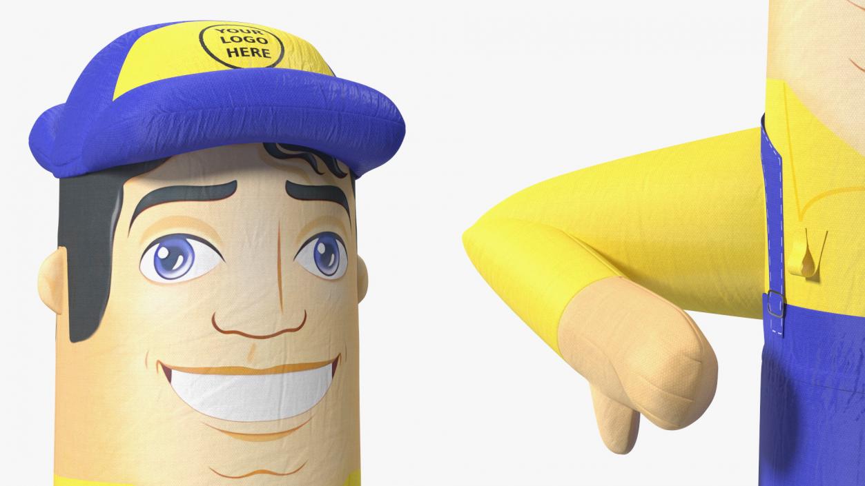 Inflatable Barker Right Hand Animated 3D