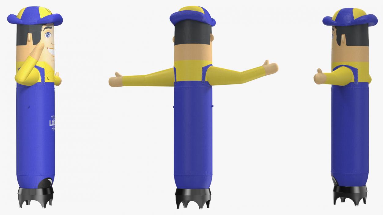 Inflatable Barker Right Hand Animated 3D