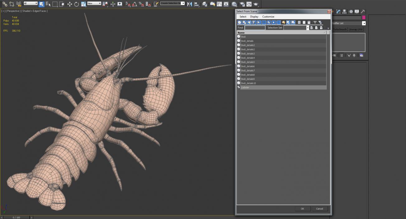 Lobster Pose 4 3D model