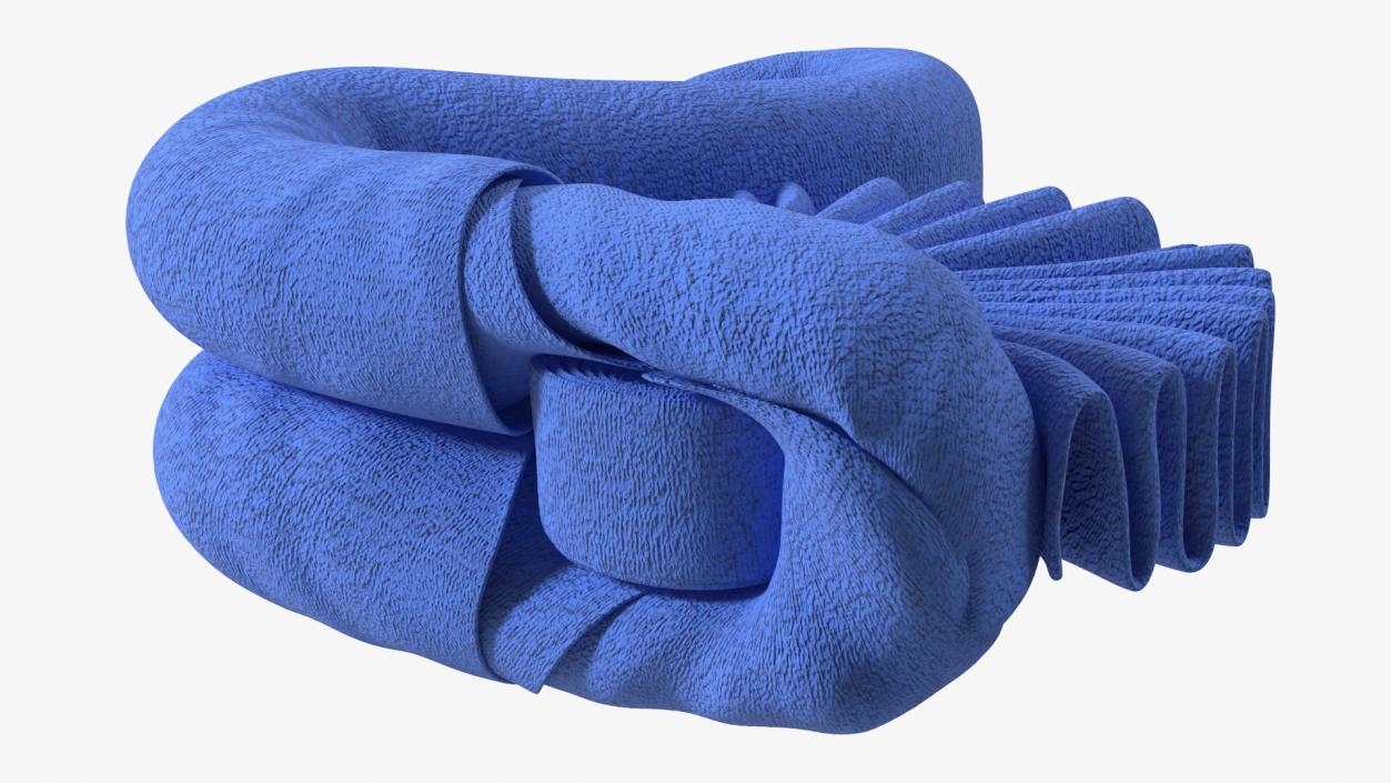 3D Designer Towel Swan Blue 2