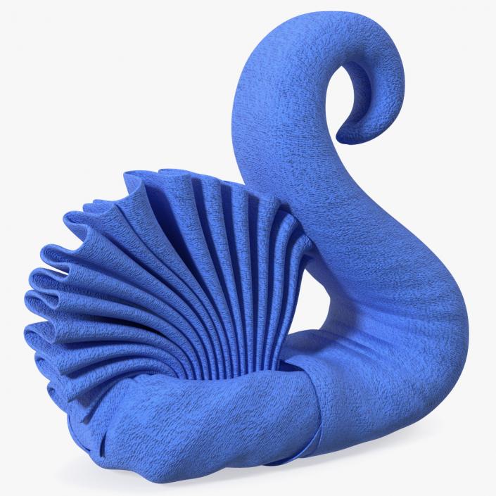 3D Designer Towel Swan Blue 2