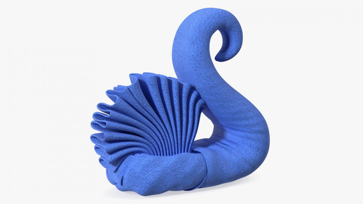 3D Designer Towel Swan Blue 2