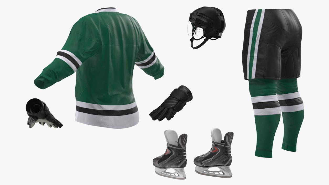 Hockey Equipment Green 2 3D model