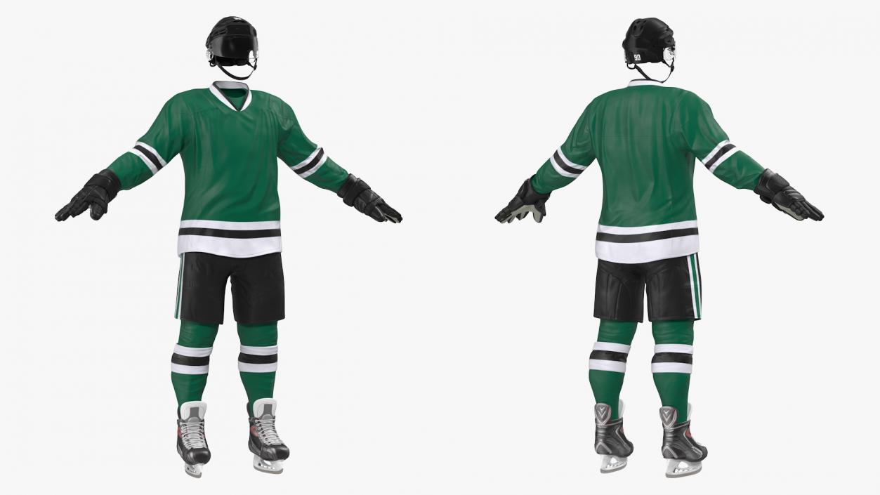 Hockey Equipment Green 2 3D model