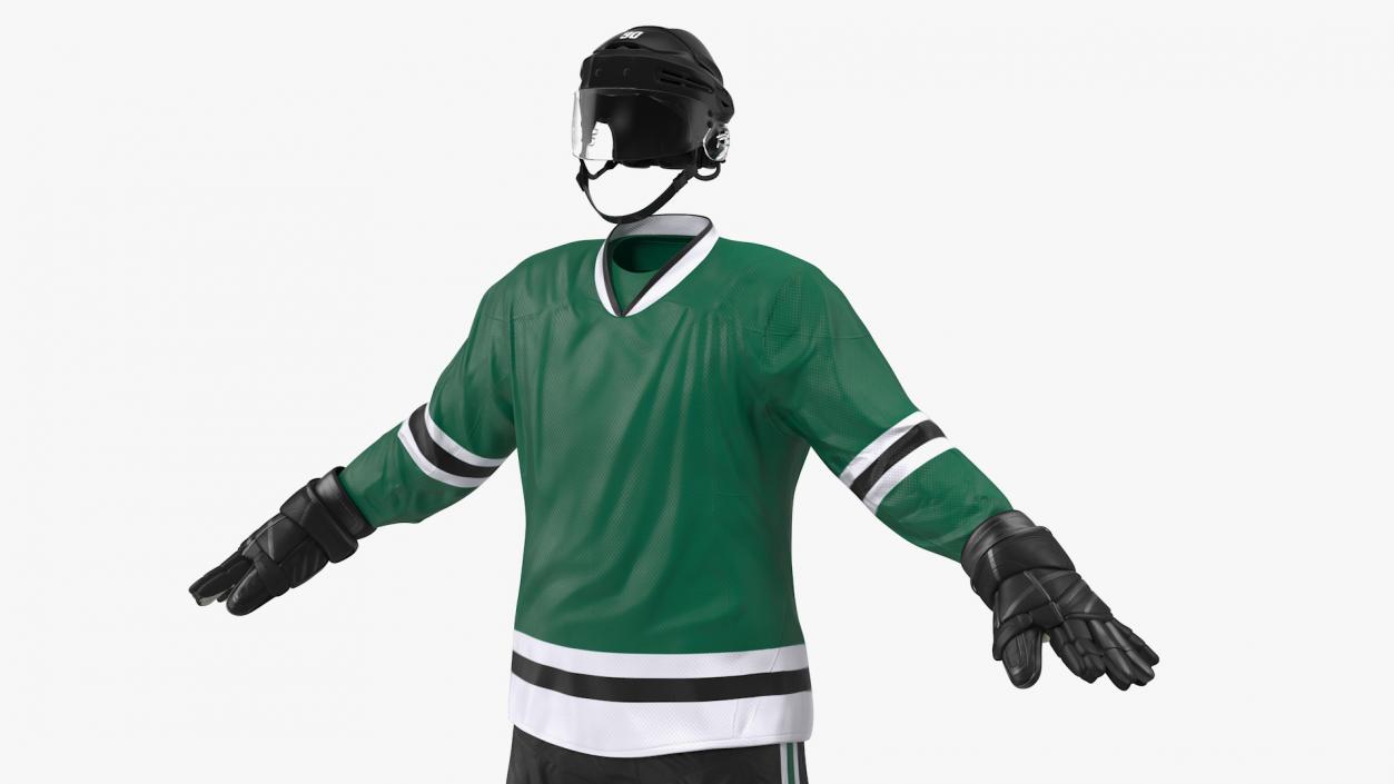 Hockey Equipment Green 2 3D model