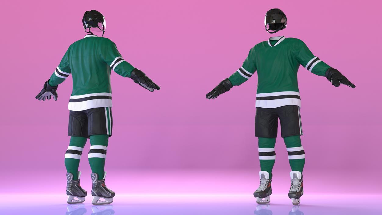 Hockey Equipment Green 2 3D model