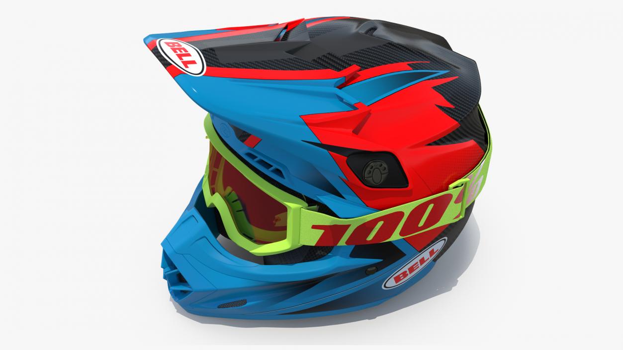 3D Bell Off-Road Motorcycle Helmet Blue