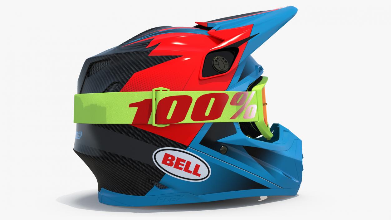 3D Bell Off-Road Motorcycle Helmet Blue