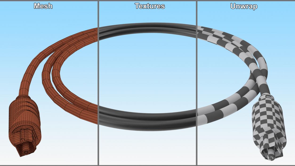 Optical Audio Cable 3D model