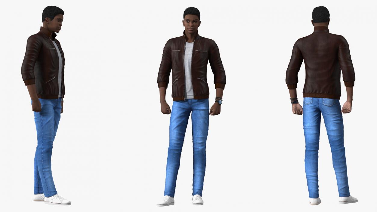 Teenager Light Skin Street Outfit Standing Pose 3D