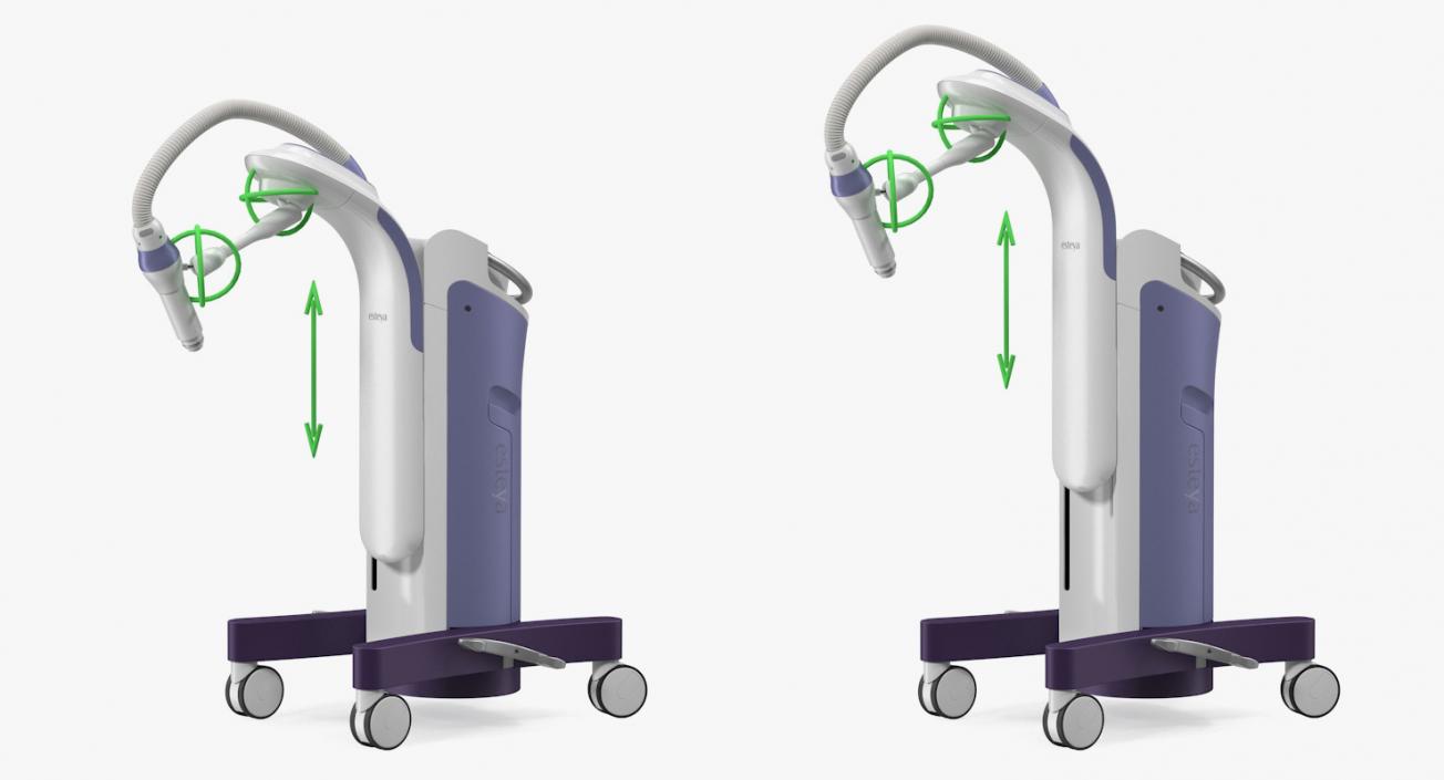 3D model Brachytherapy Machine Esteya Rigged