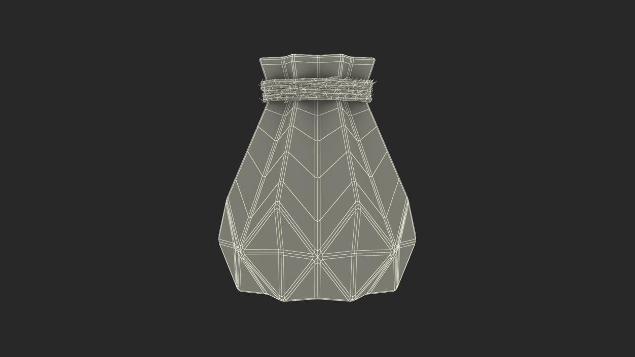 3D model Porcelain Modern Diamond shape Vase