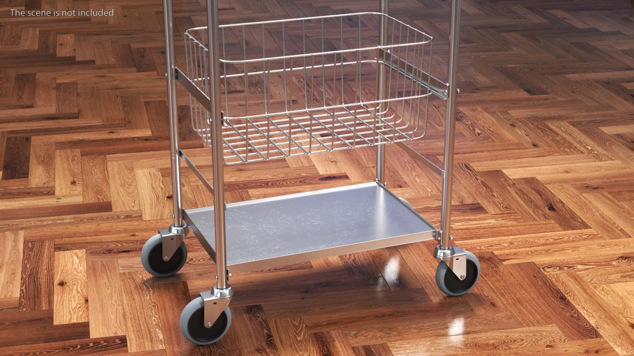 3D model Steel Wire Basket Trolley