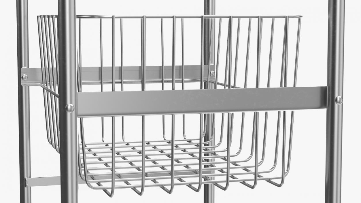 3D model Steel Wire Basket Trolley