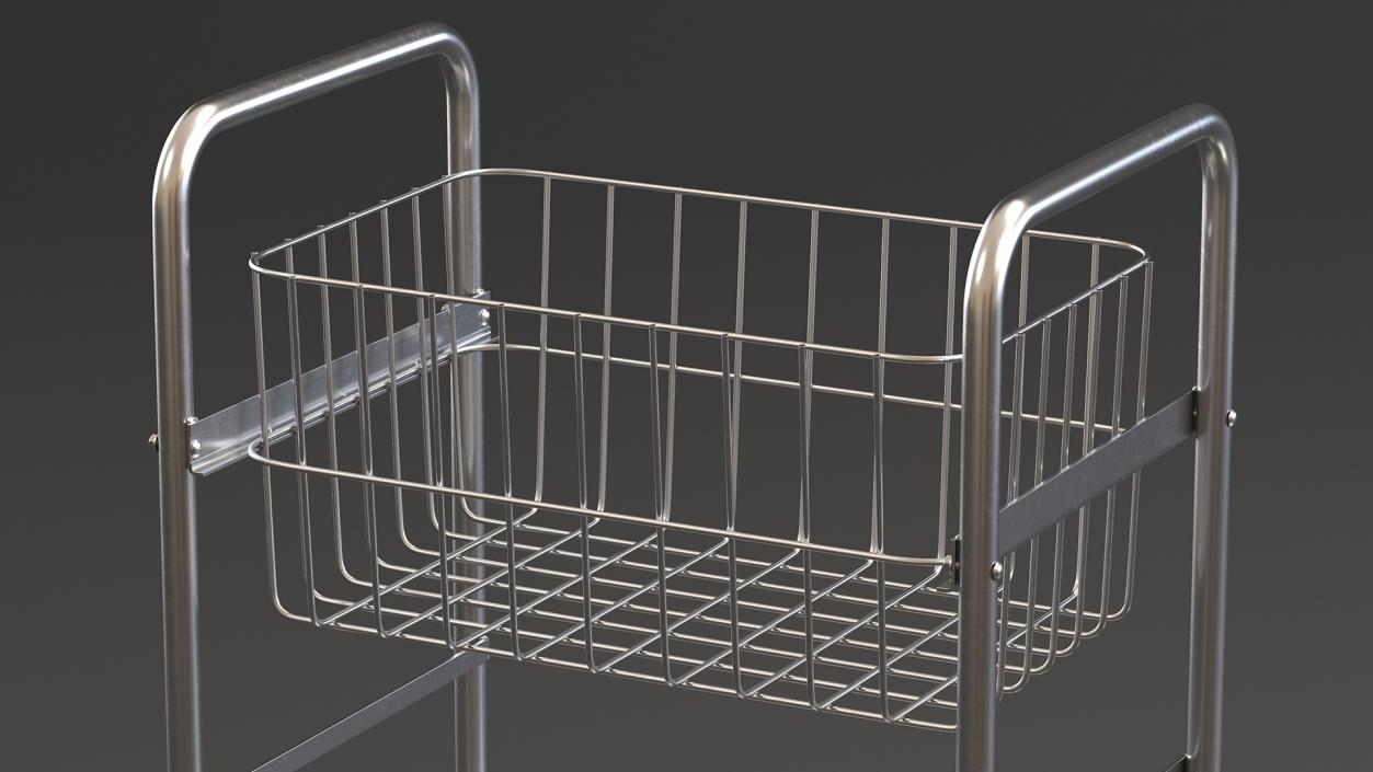 3D model Steel Wire Basket Trolley