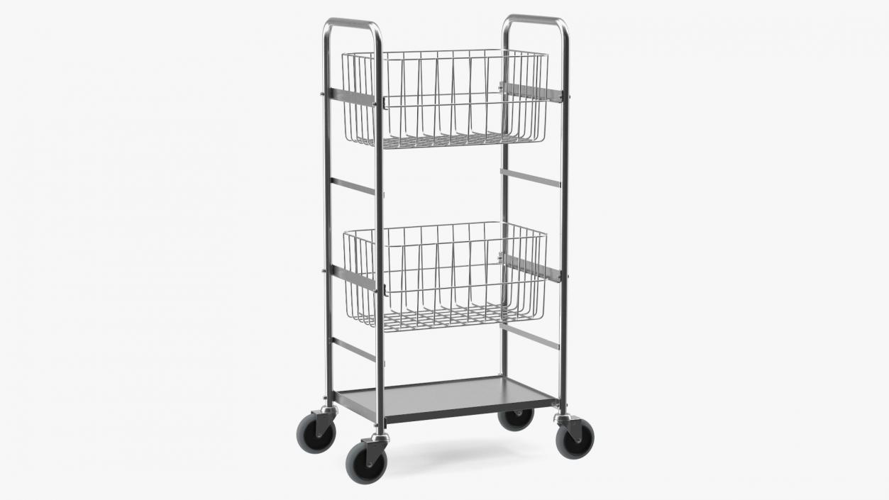 3D model Steel Wire Basket Trolley