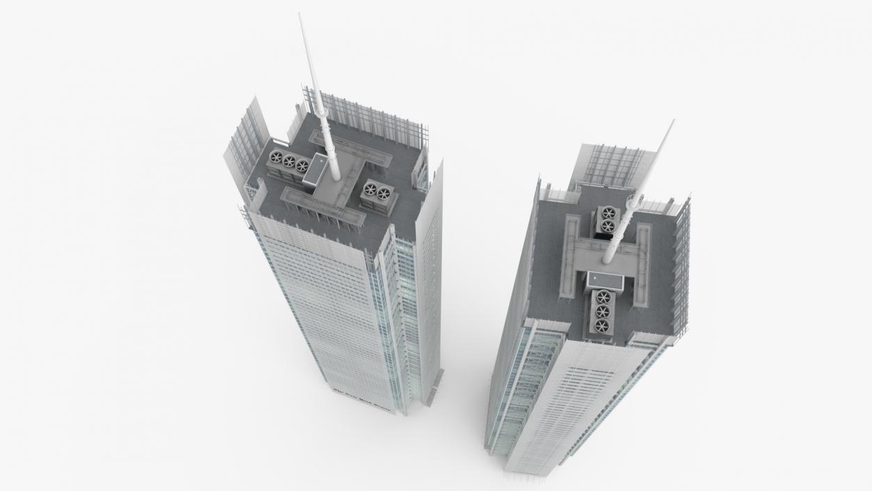 3D model New York Times Tower Lights On