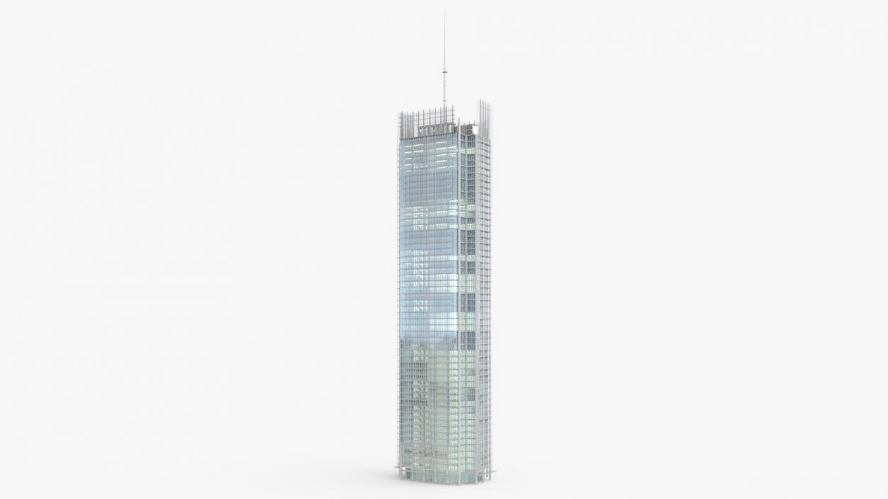 3D model New York Times Tower Lights On