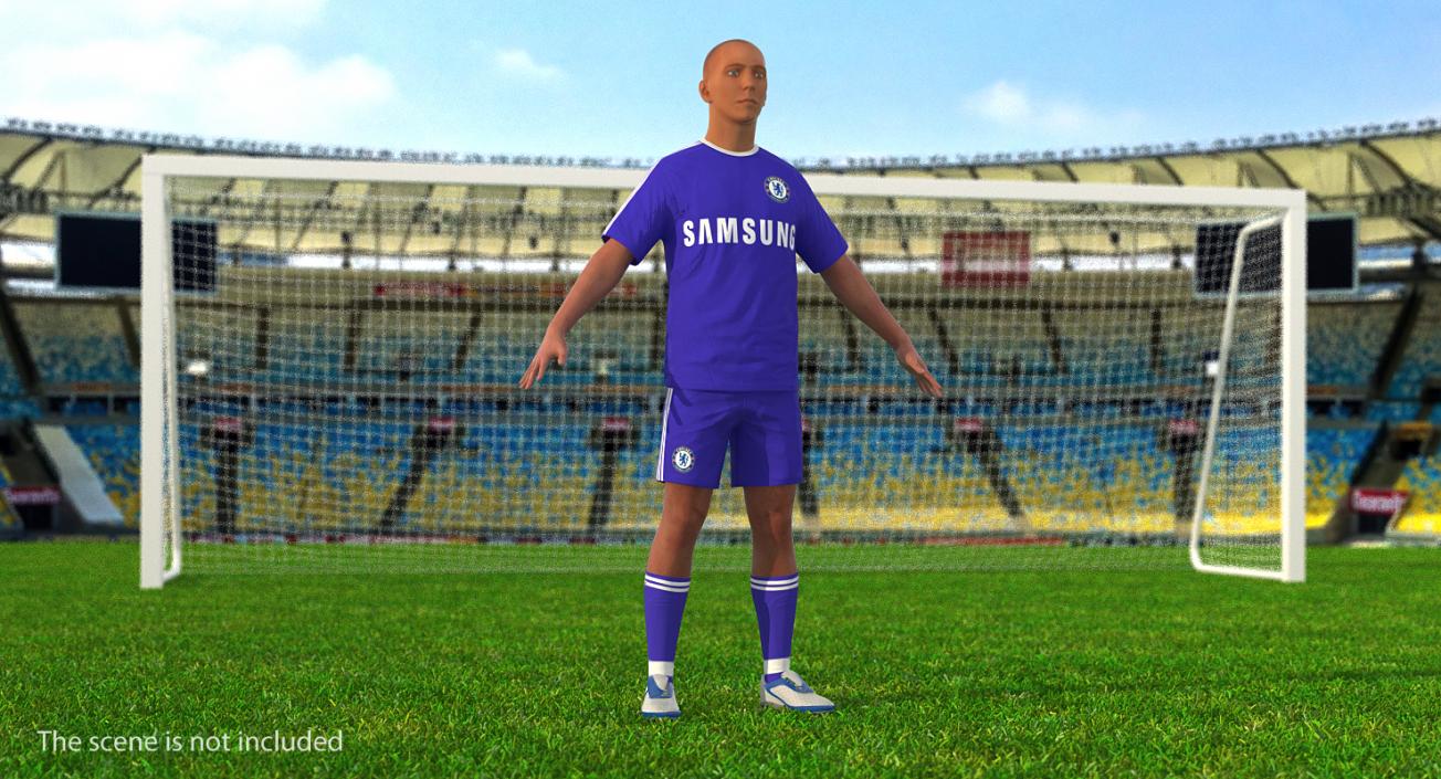 3D Soccer or Football Player Chelsea model